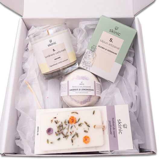 Cosmetice artizanale set cadou vanilie.